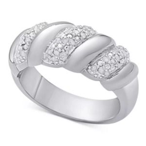 Diamond San Marco Ring 1/4 Ct. T.w. in Sterling Silver Size 7 Rose Cut Diamond